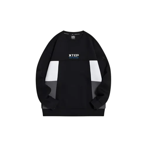 XTEP Vitality Series Sweatshirts Men Jet Black/Pearl White