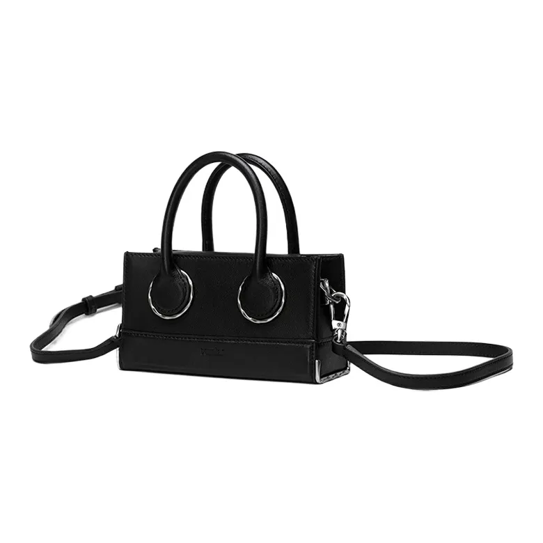 PAIMILAR Top Grain Cow Leather Shoulder Bag, Crossbody Bag, Handbag Regular Women's Pink/Black-1