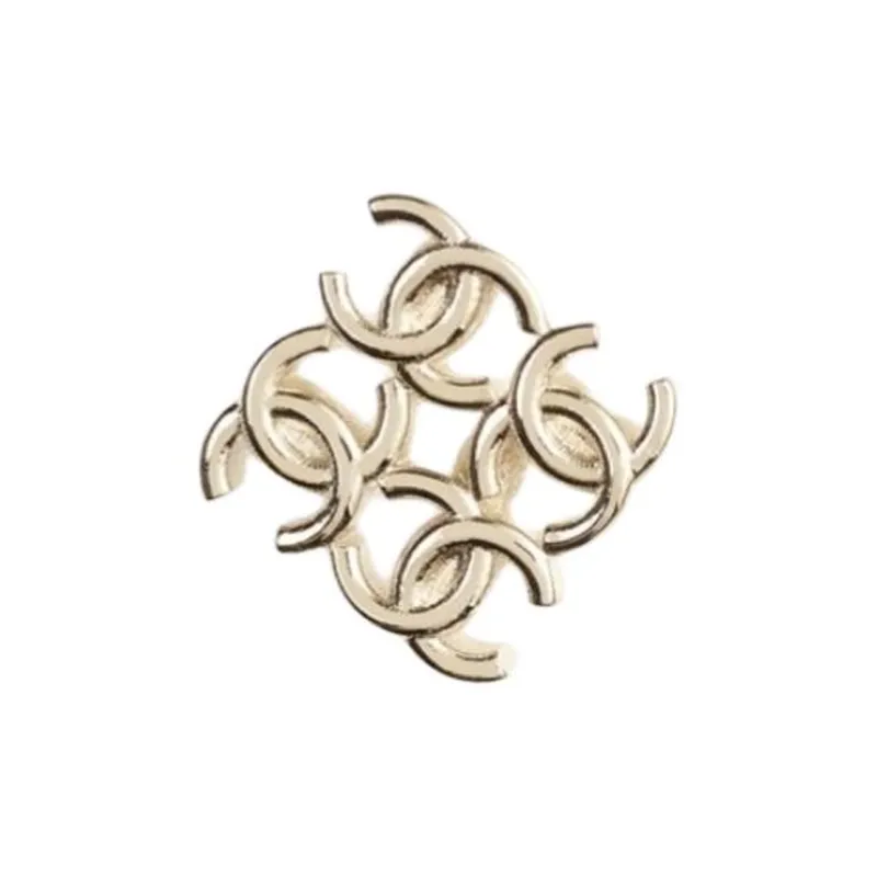 CHANEL Metal Earrings Women's Gold-2