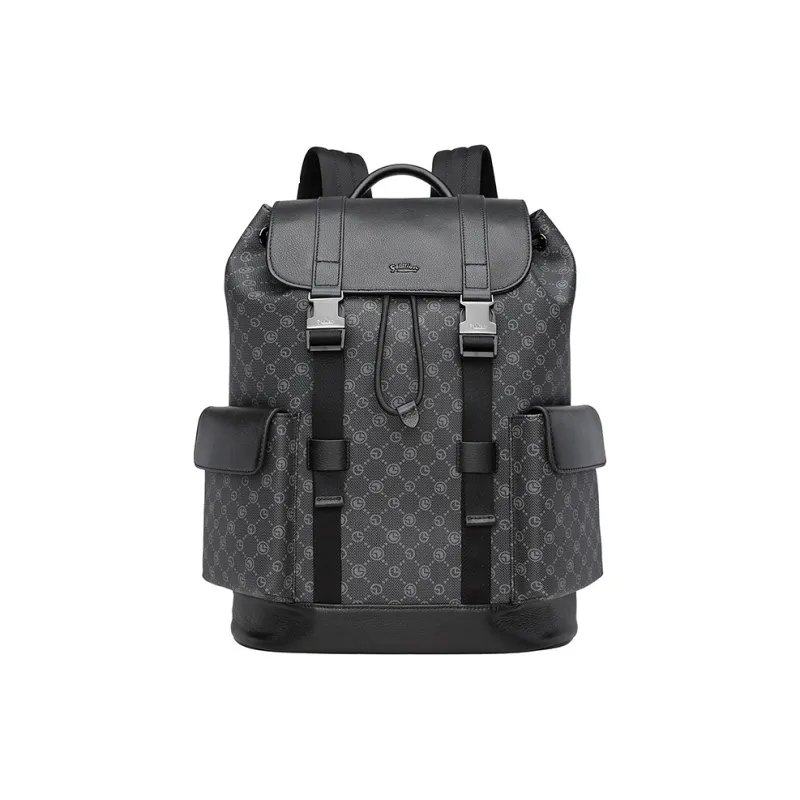 GOLDLION PVC Backpack Large Size Men's Black-0