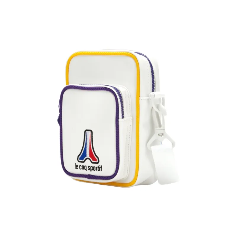 Le Coq Sportif Artificial Leather Crossbody Bag Trumpets Unisex Porcelain White-1