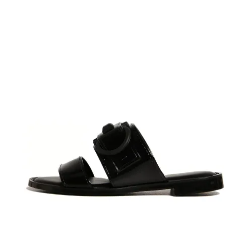 FERRAGAMO Slide Slippers Women's Black
