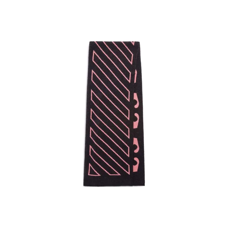 OFF WHITE Arrow Diag Knitted Scarf-1
