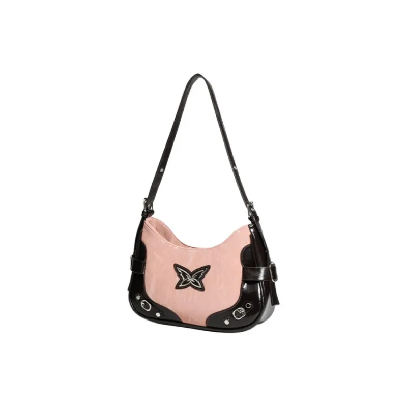 NX DOUGHNUT PU Handbag, Shoulder Bag Regular Women's Pink/Silver-1