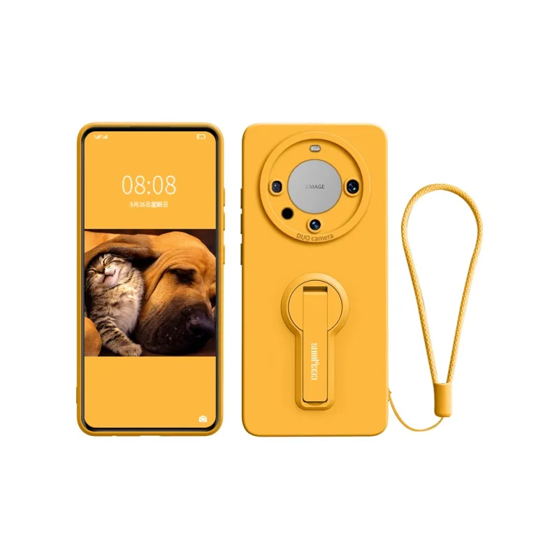 GGUU Solid Color Quiet Luxury Phone Cases Compatible With Mate60/Pro/Pro+ Skin Friendly Touch-1