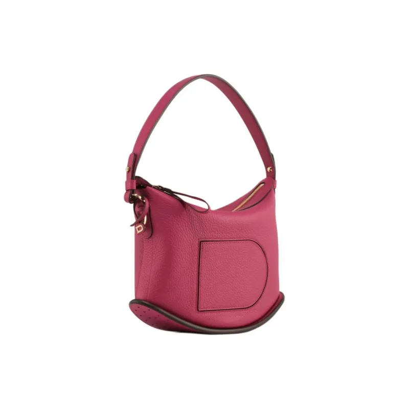 Delvau Pin Soft Grain Calfskin Shoulder Bag, Crossbody Bag, Handbag Women's Rose Red-1