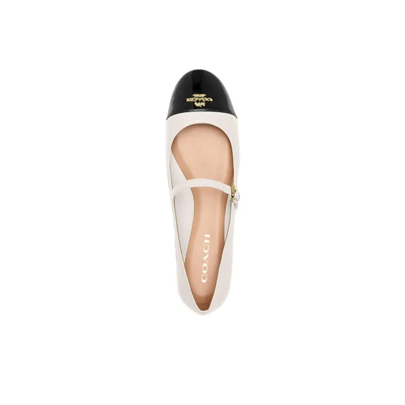 COACH Aubree Mary Jane Shoes Women's White-3