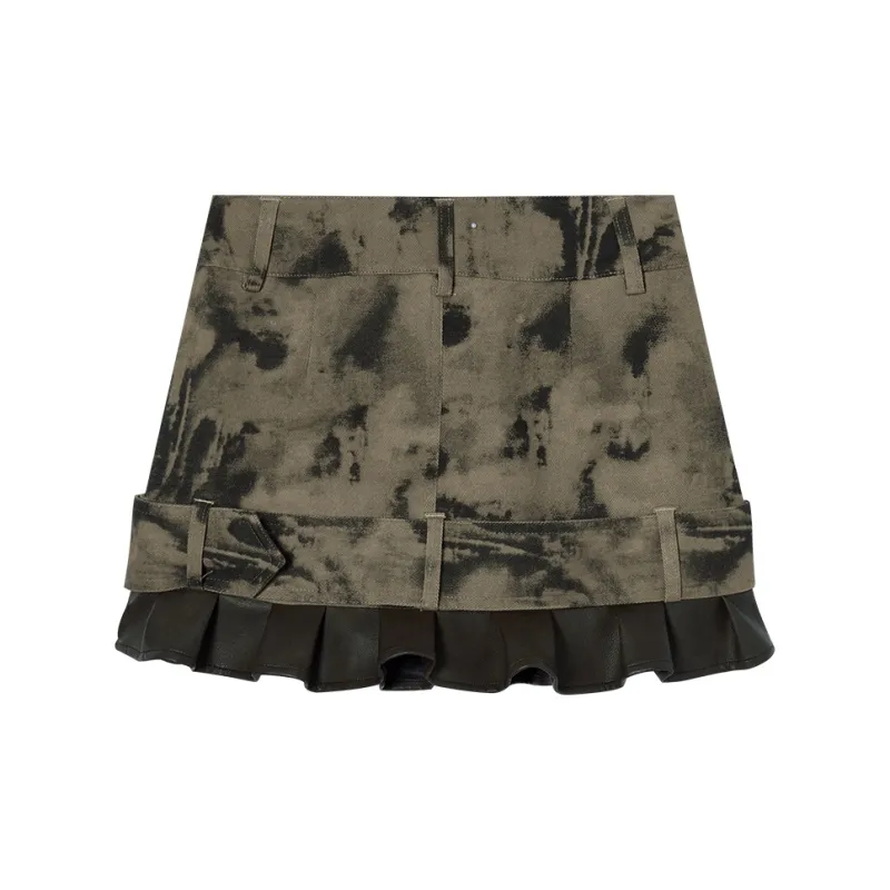LA CRAWFISH Casual Short Skirts Women's Dark Brown-1