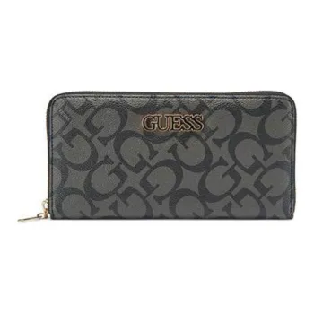 GUESS Coated Canvas Wallet Medium Size Women's Charcoal