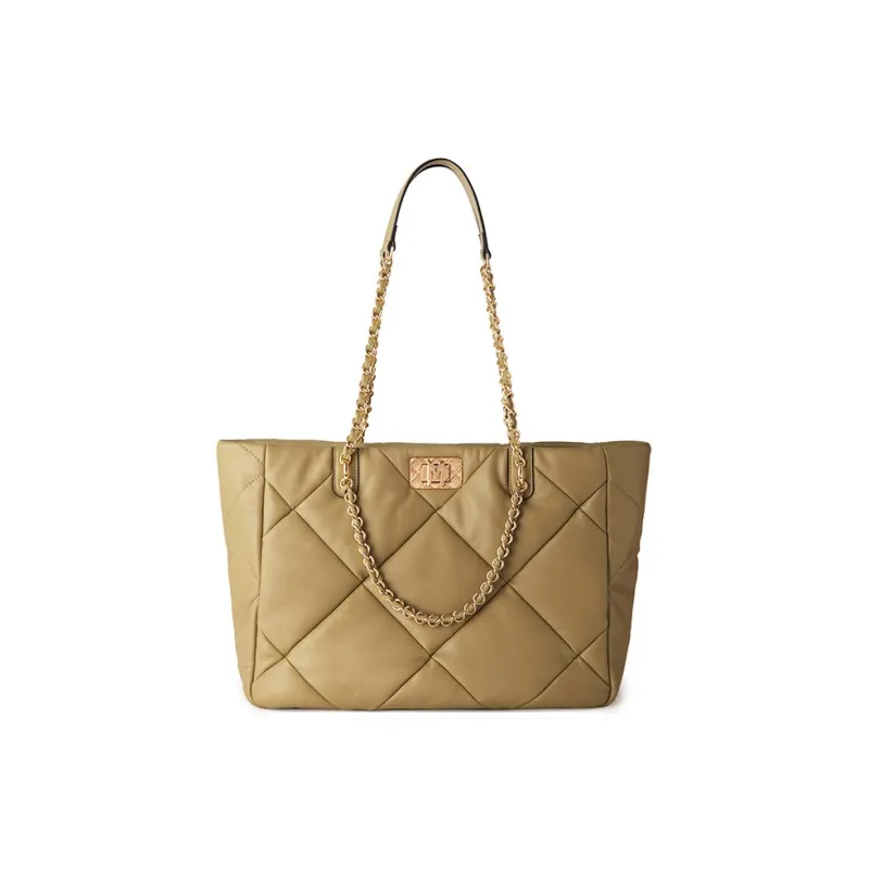 Montagut Sheepskin M Zip Tote Bag, Shoulder Bag Women's Black/Ecru/Yellow/Light Green/Stone Gray/Acorn/Ice Coffee-11