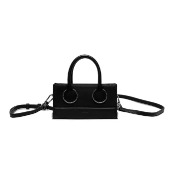 PAIMILAR Top Grain Cow Leather Shoulder Bag, Crossbody Bag, Handbag Regular Women's Pink/Black