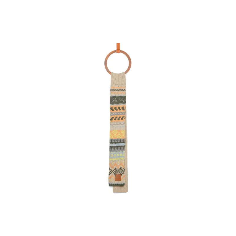 LOEWE Wool Knit Scarves Unisex Multicolor-1