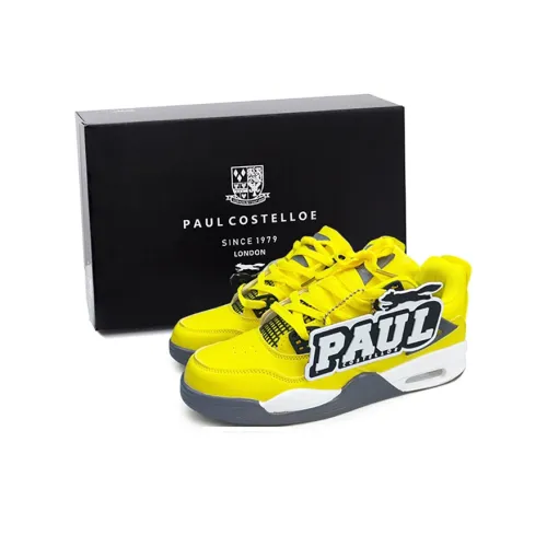 PAUL COSTELLOE Skateboard Shoes Unisex Mid-Top Yellow