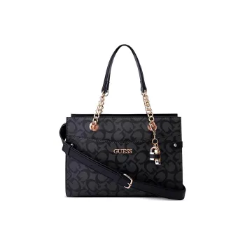 GUESS Coated Canvas Handbag Crossbody Bag Women's Coal Charcoal