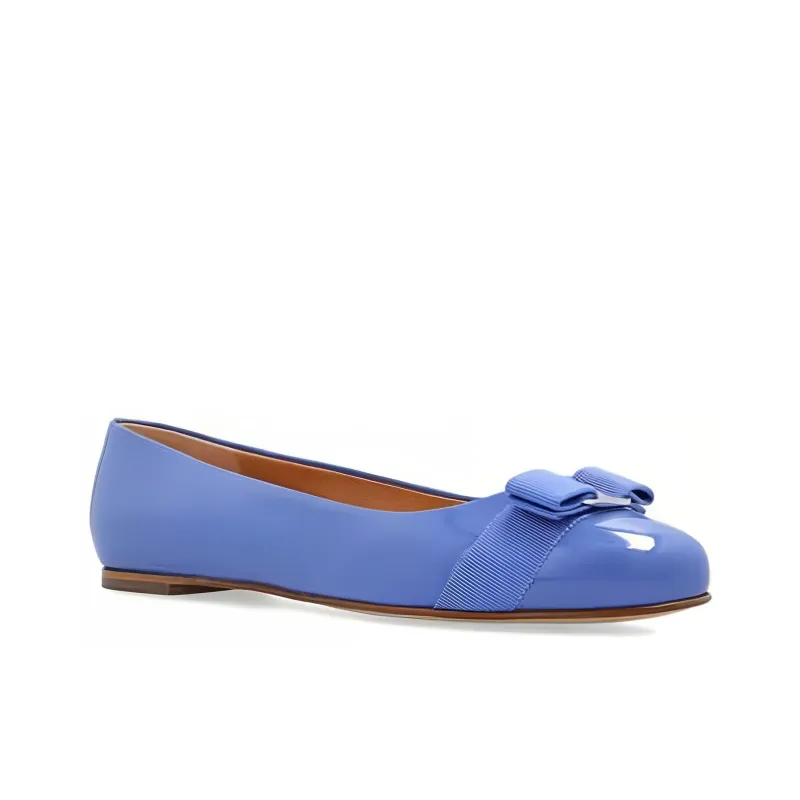 FERRAGAMO Varina Casual Single Shoes Women's Blue-2
