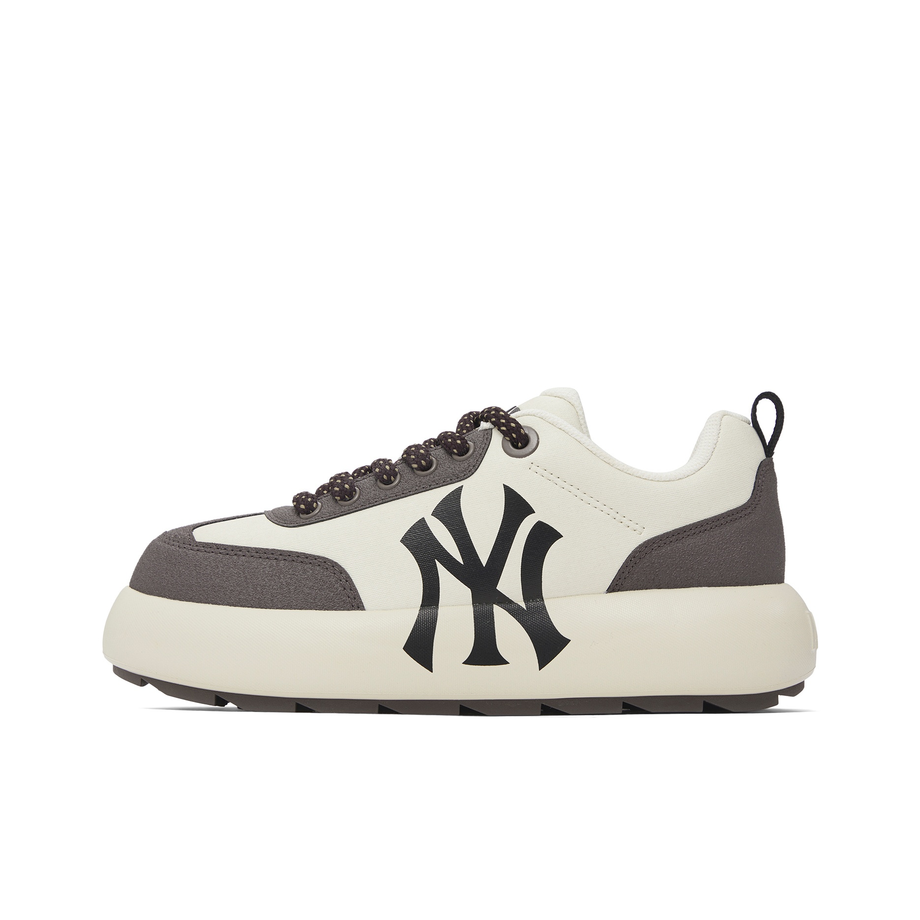 MLB公式 チャンキー クラシック ベースコア NY (Charcoal Grey) MLB Chunky Classic Skateboard Shoes Unisex Low-Top Charcoal