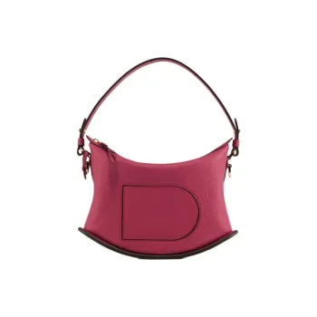 Delvau Pin Soft Grain Calfskin Shoulder Bag, Crossbody Bag, Handbag Women's Rose Red