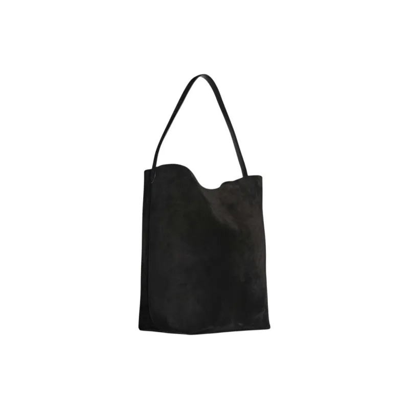 THE ROW Calf Suede Tote Bag, Shopping Bag, Shoulder Bag Women's Black-1