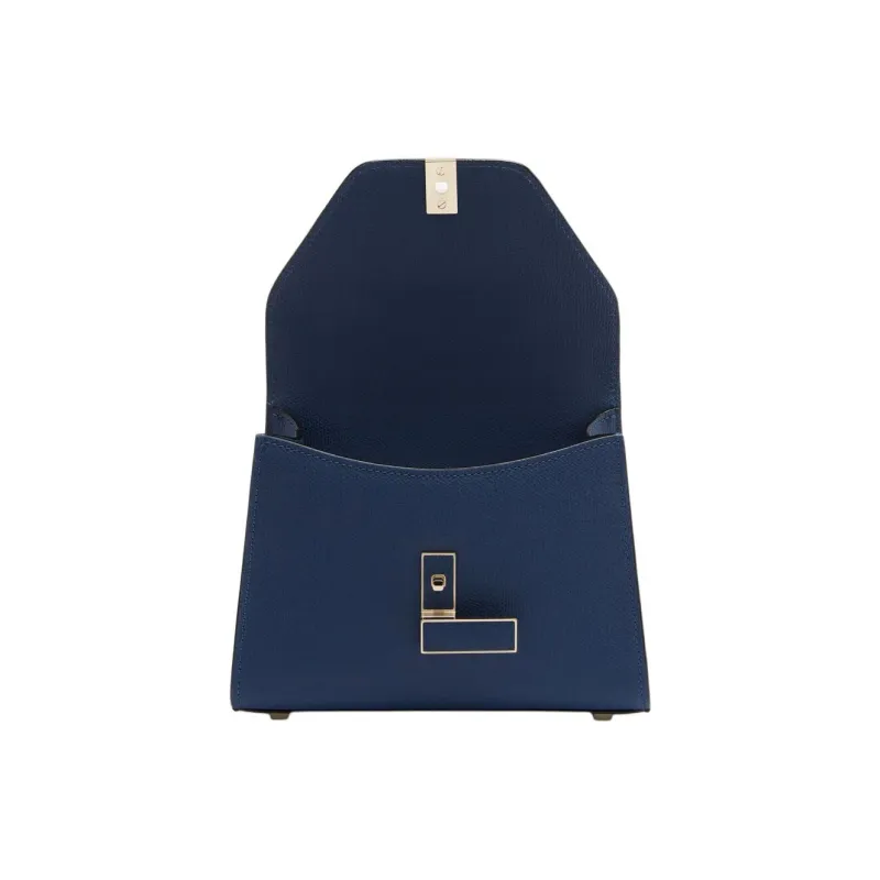 Valextra Iside Millepunte Calfskin Shoulder Bag, Crossbody Bag, Handbag Micro Women's Sapphire Blue-2