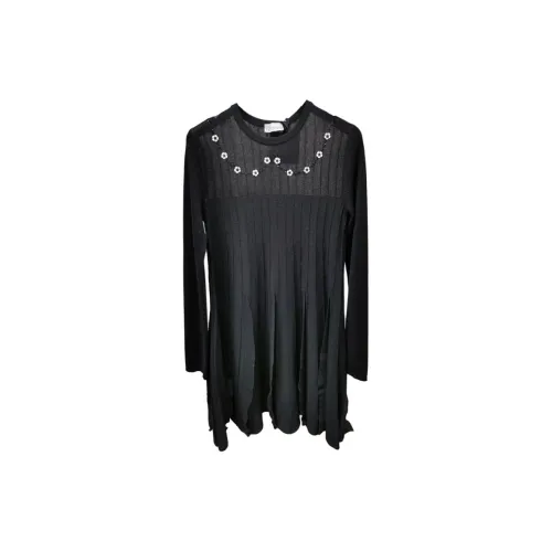 RED VALENTINO Long-Sleeved Dresses Women's Black