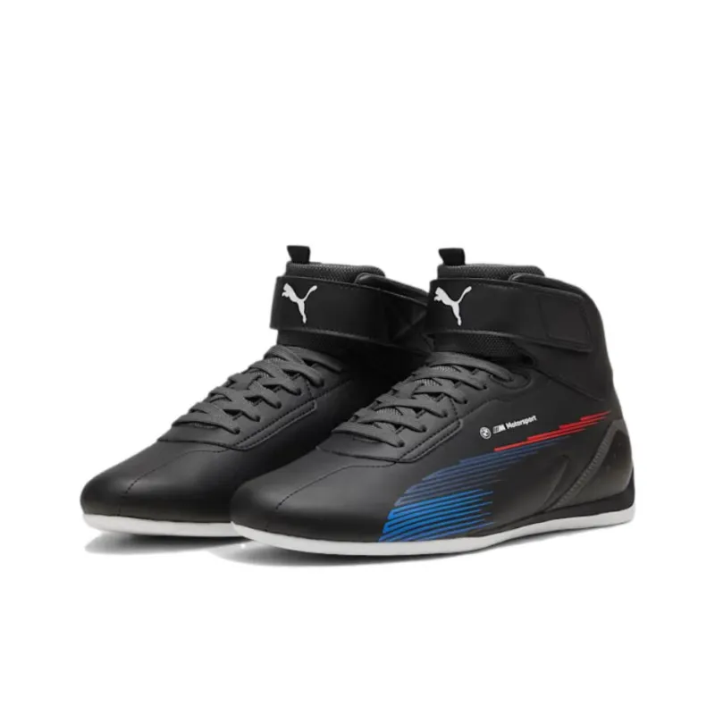 PUMA BMW M Motorsport Anti Slip Wear Resistant Mid Top Casual Shoes Men's Black-2