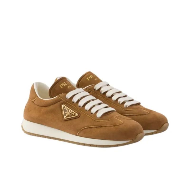 PRADA Low Top Casual Shoes Women's Brown-2
