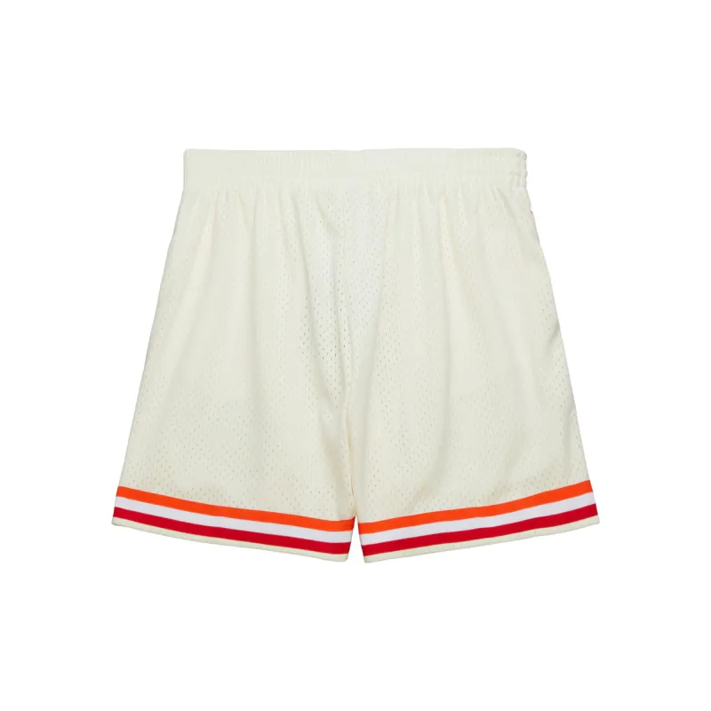 NBA x Mitchell & Ness Miami Miami Heat SWINGMAN Fan Edition Basketball Shorts Men's White-1