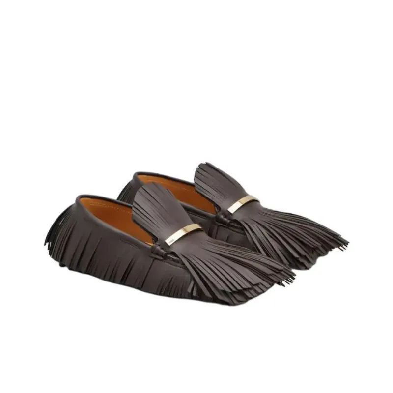 TOD'S Fringed Slip On Loafers Women's-2