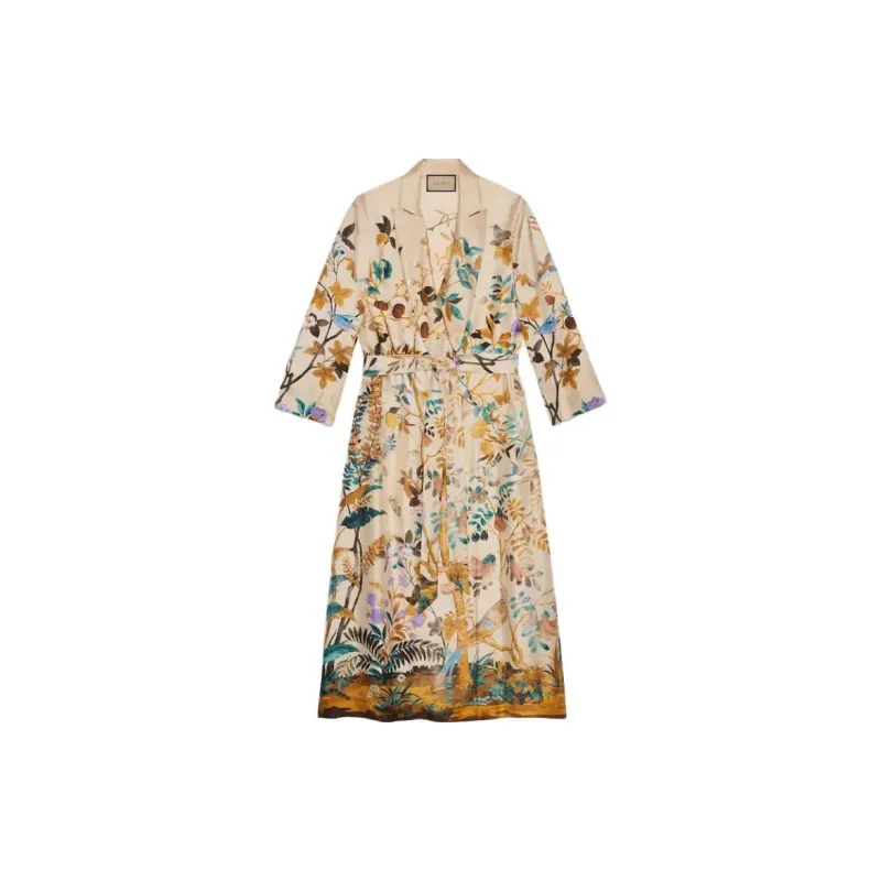 GUCCI FW23 Pajama Robe Women's Ivory-0