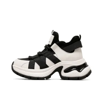 C°BANNER Low Top Chunky Sneakers Women's Black Beige