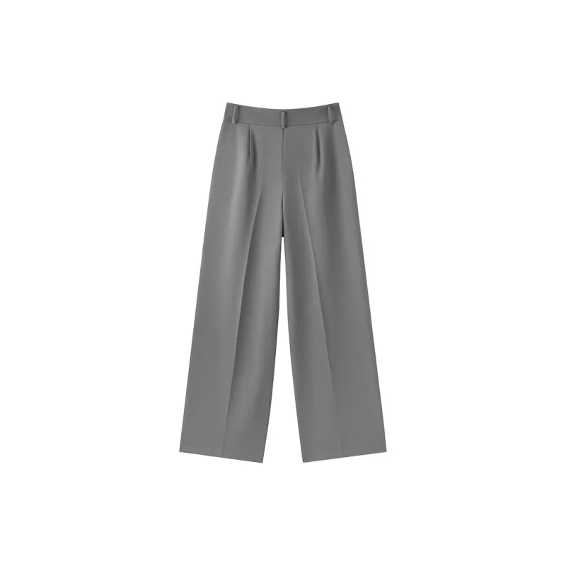 TKY SHOP Casual Pants Women's Linen Gray-1