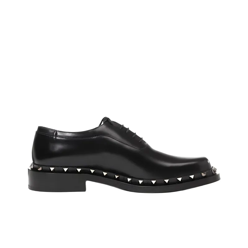 Valentino M-Way Rockstud Derby 'Black'-1