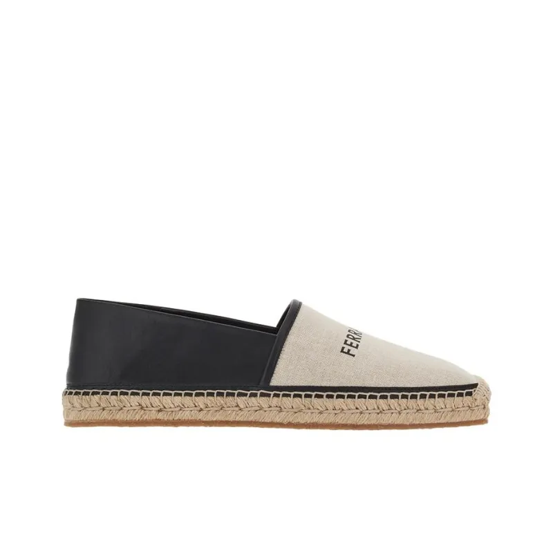 FERRAGAMO Logo-print Folding-heel Espadrilles-1