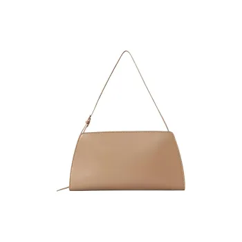 THE ROW Goatskin Handbag Shoulder Bag Women's Warm Chestnut Brown