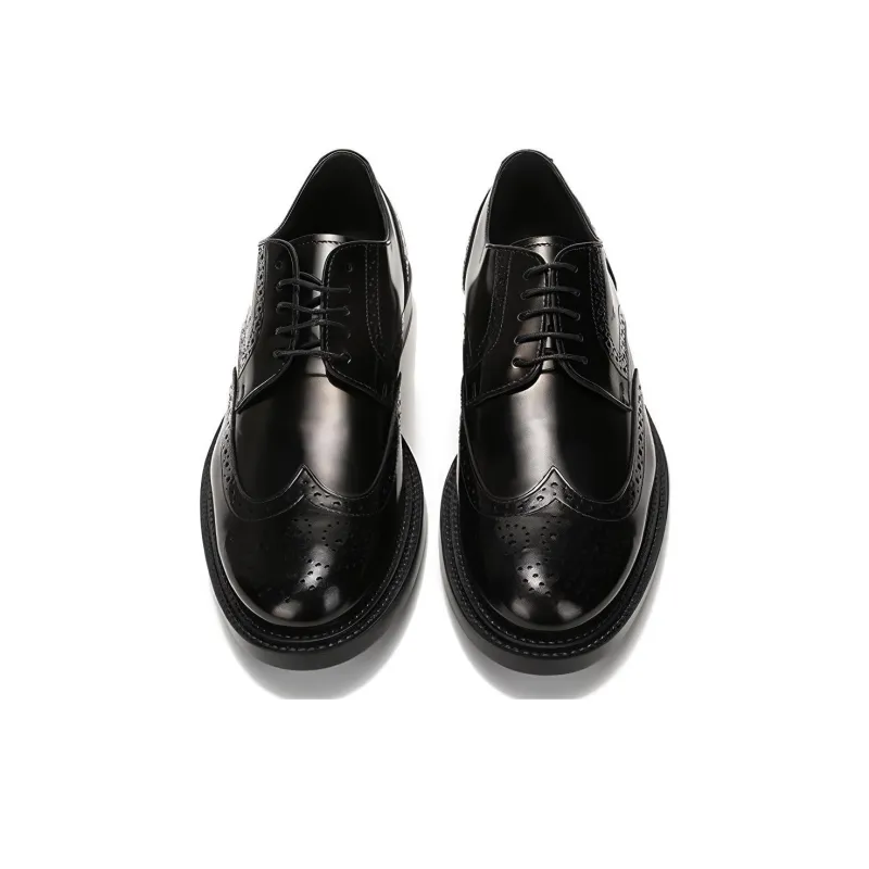 TOD'S Monogram Detailed Lace Up Derby Shoes-3