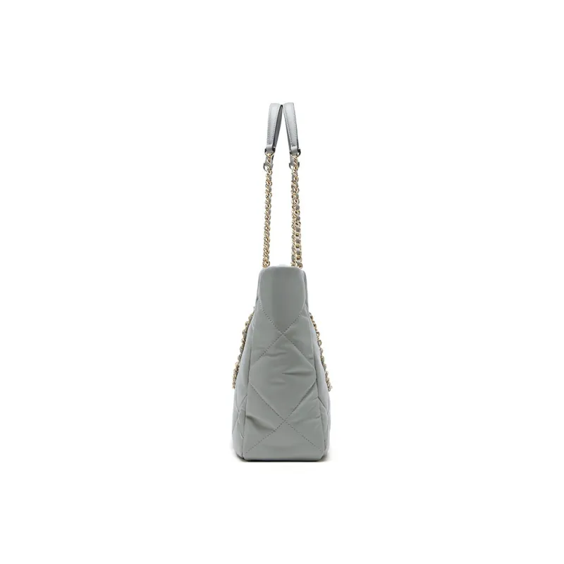 Montagut Sheepskin M Zip Tote Bag, Shoulder Bag Women's Black/Ecru/Yellow/Light Green/Stone Gray/Acorn/Ice Coffee-17