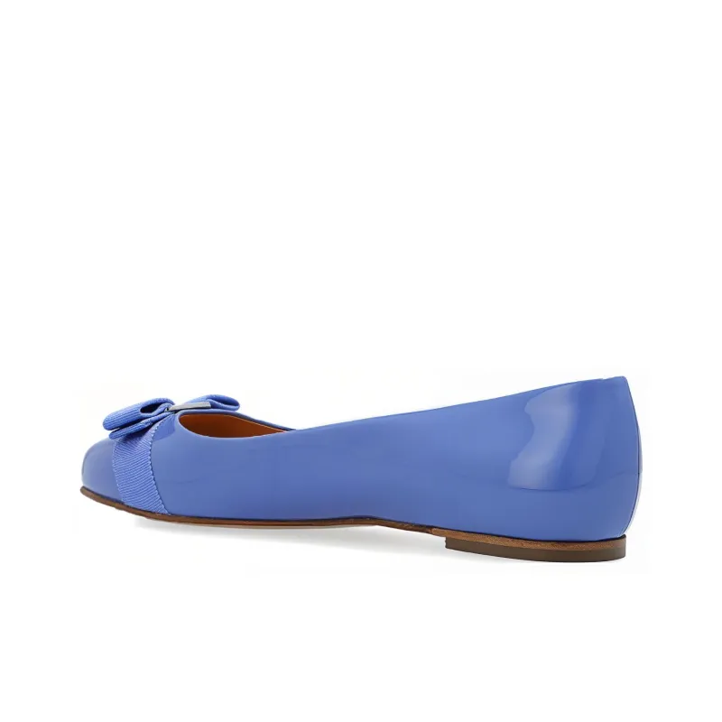 FERRAGAMO Varina Casual Single Shoes Women's Blue-4