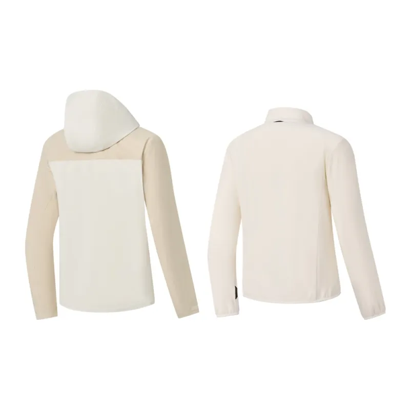 QIAODAN Mountain God Series Windbreaker Jackets Women's Cream White/Birch Wood-1