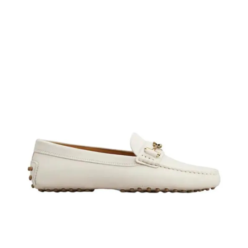 TOD'S Gommino Beanie Shoes Women's Beige-1