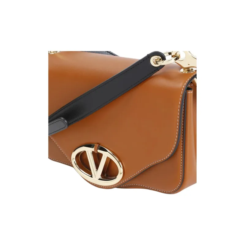 Valentino Calfskin Crossbody Bag Shoulder Bag Small Size Women's Natural Tan-2