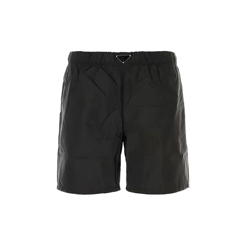 PRADA Triangle Logo Mid Rise Swim Shorts-6