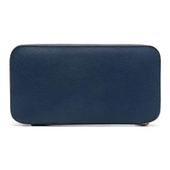 Valextra Cow Leather Wallet Regular Women's Prussia Blue