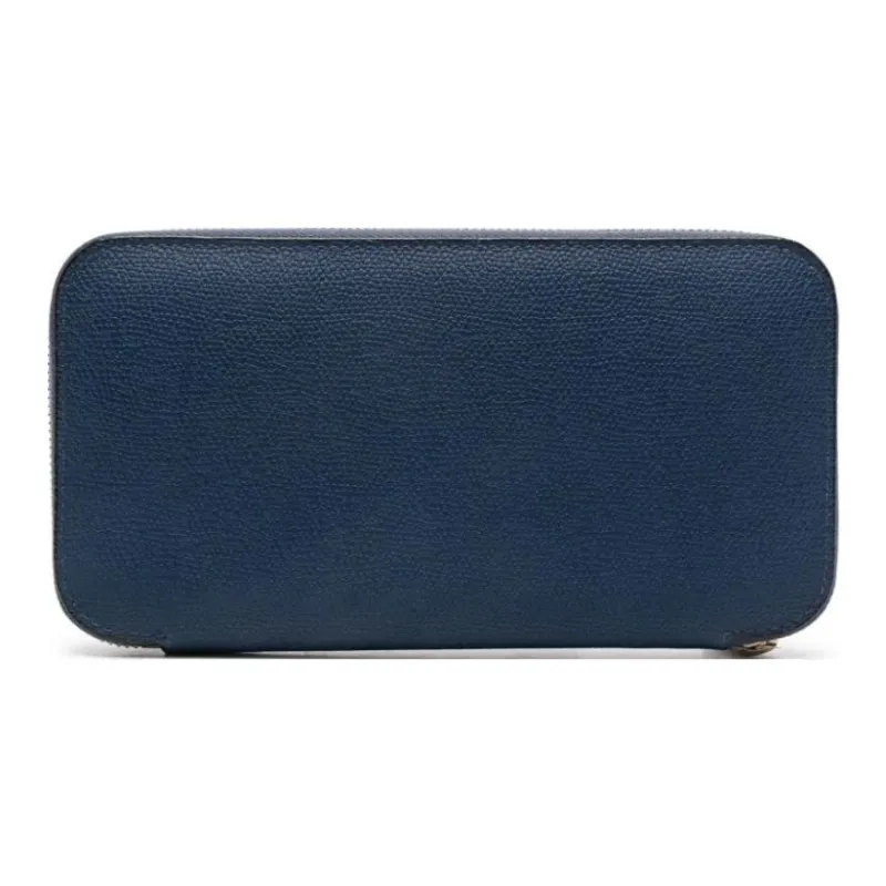 Valextra Cow Leather Wallet Regular Women's Prussia Blue-0