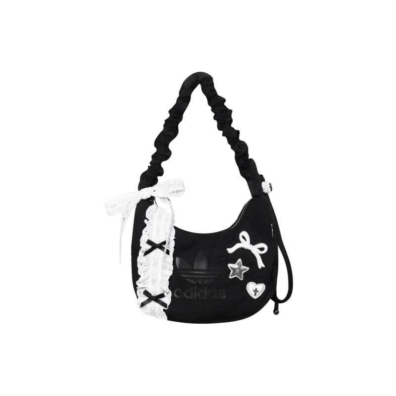 Adidas Originals Fabric Cloud Bag Shoulder Bag Handbag Shoulder Bag Mini Women's Black White-0