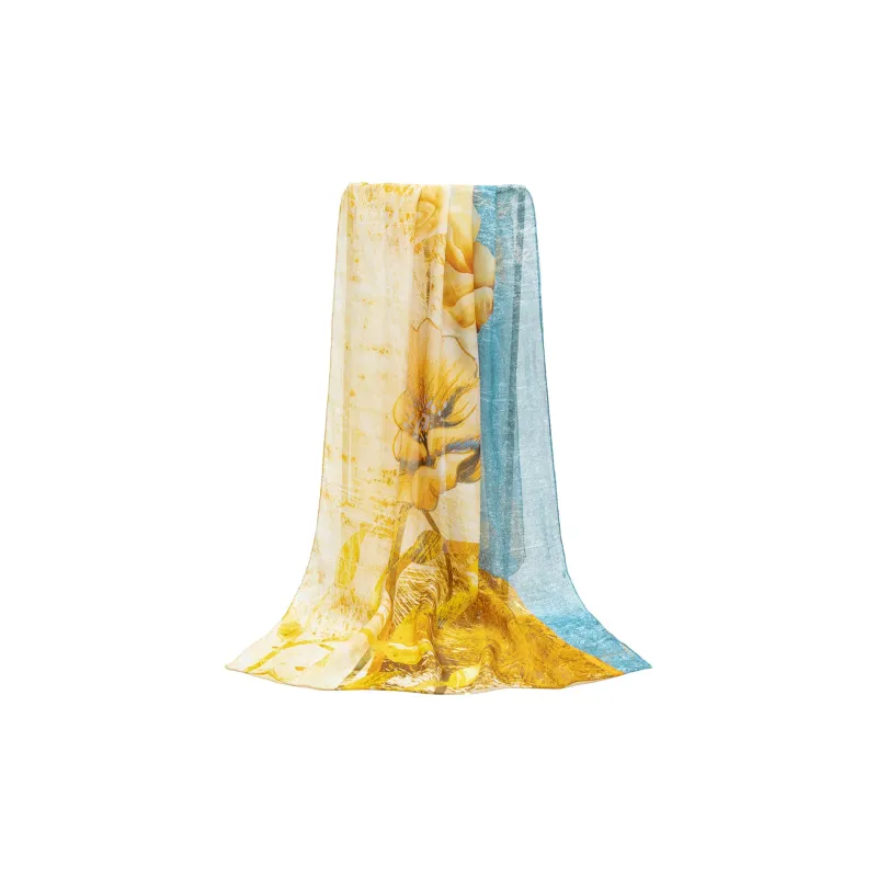 Shanghai Story 100% Mulberry Silk Silk Scarves Women's Imperial Flower Evening Gift Box Set-5