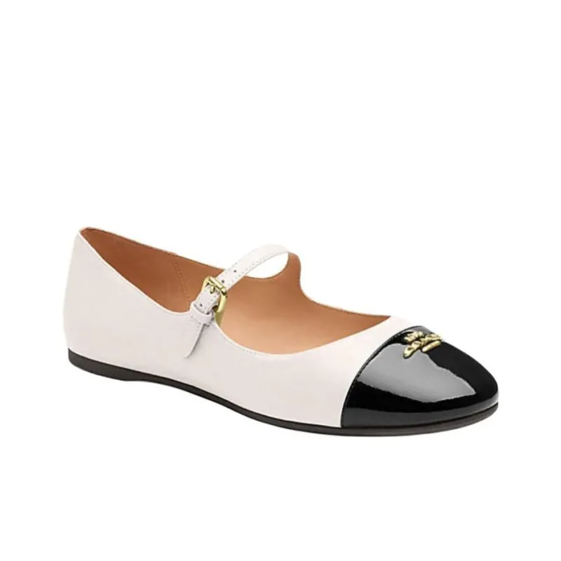 COACH Aubree Mary Jane Shoes Women's White-2