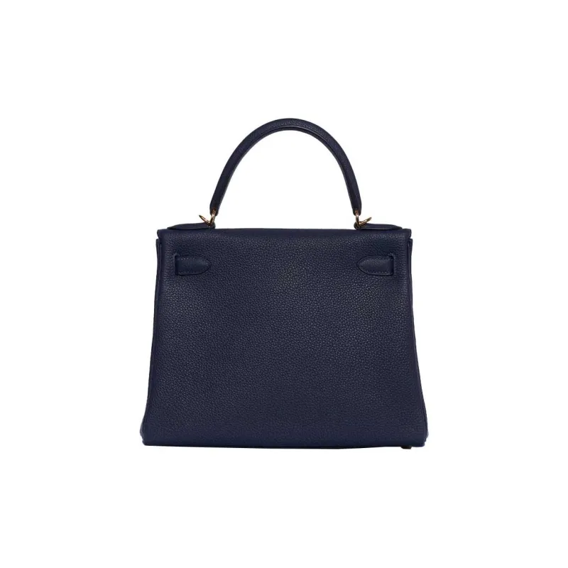 HERMES Cow Leather Kelly Bag Handbags Regular Women's 2Z Bleu Nuit Midnight Blue-2