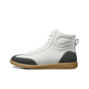 THOM WILLS Classic German Army Trainers High Top Skateboard Shoes Men's Dark Gray White