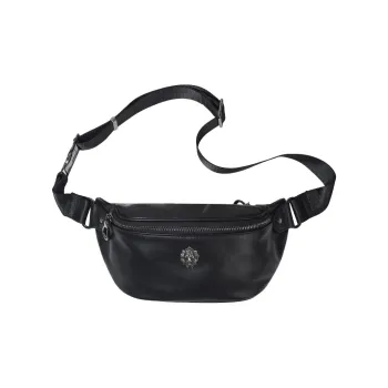 VIHUS Top Grain Cow Leather Shoulder Bag Crossbody Bag Sling Bags Regular Men's Black