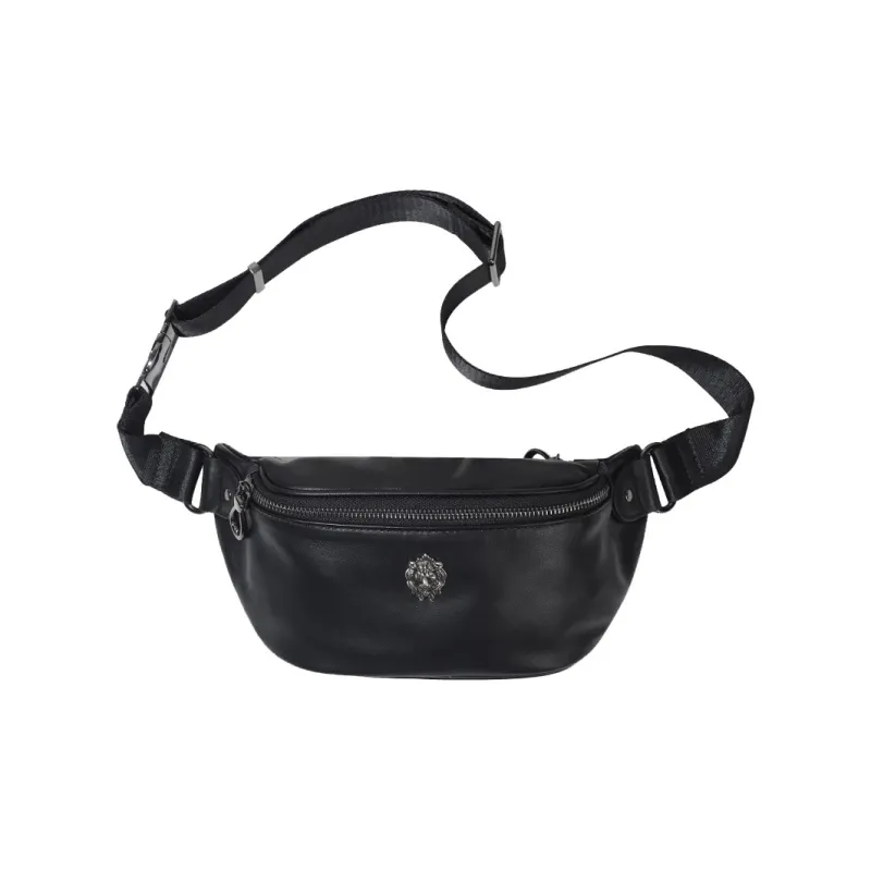 VIHUS Top Grain Cow Leather Shoulder Bag Crossbody Bag Sling Bags Regular Men's Black-0